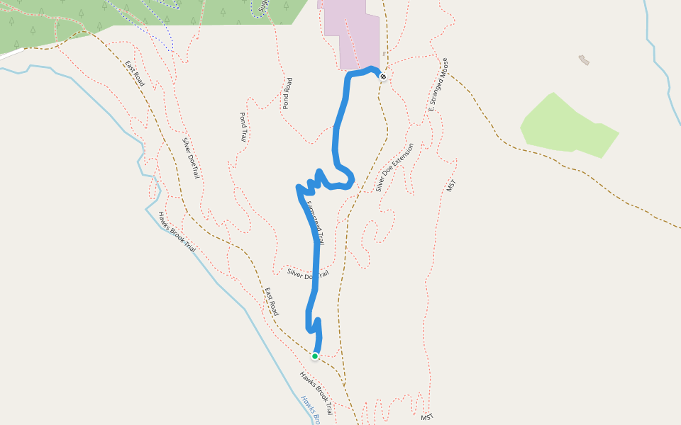 Farmstead Trail walking route map in Hawley