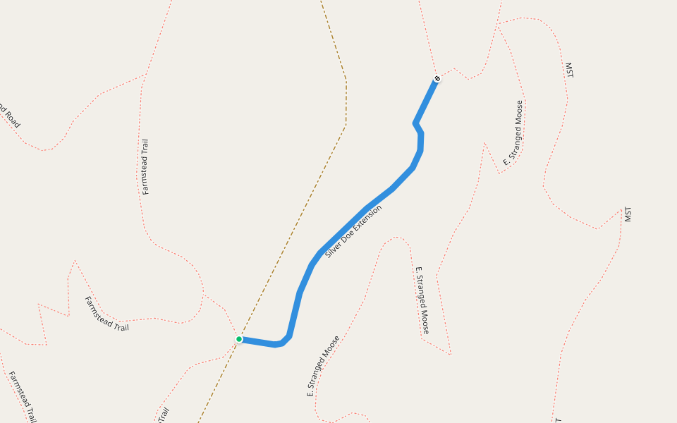 Silver Doe Extension walking route map in Hawley