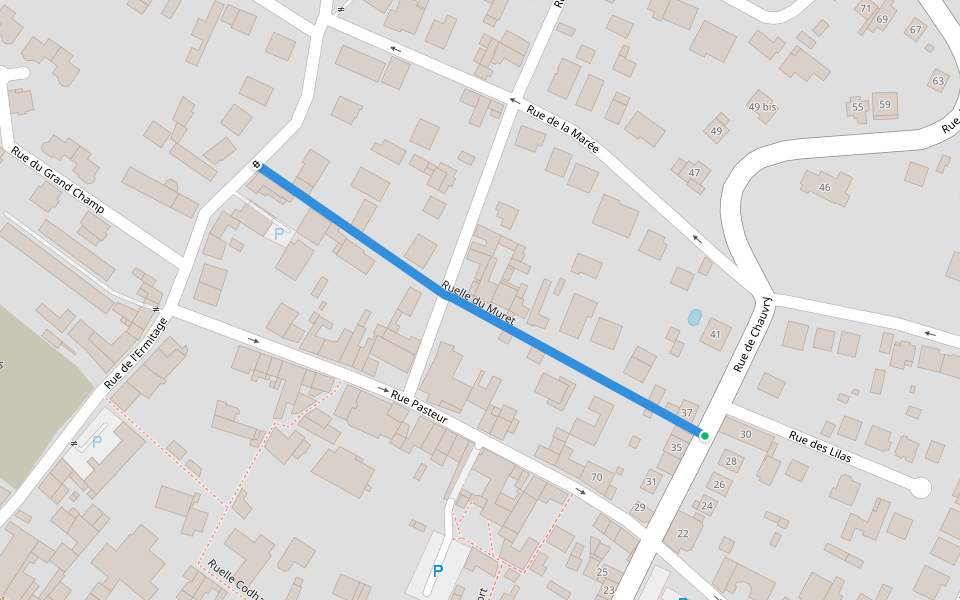 Ruelle du Muret walking route map in Saint-Leu-la-Forêt