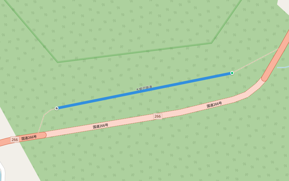 大姫戸隧道 walking route map in Kamiamakusa