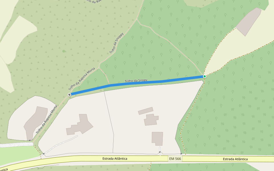 Trilho da Snopy walking route map in Salir do Porto