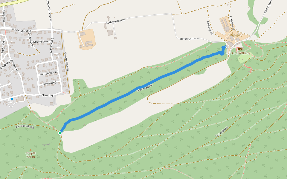 Silberweglein walking route map in Metzerlen-Mariastein