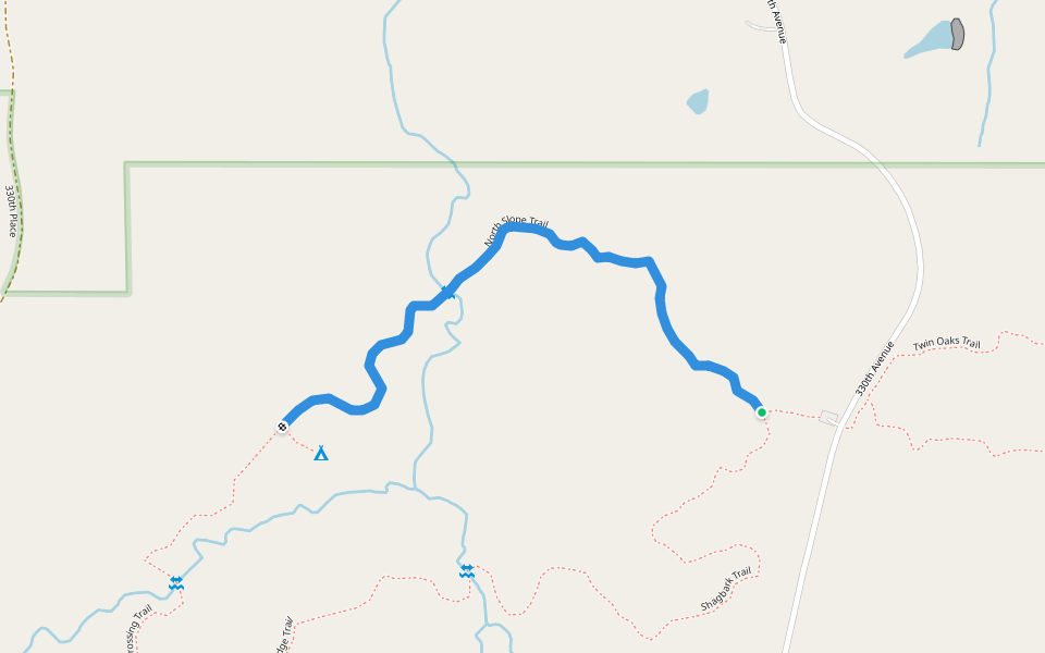 North Slope Trail walking route map in Woodburn