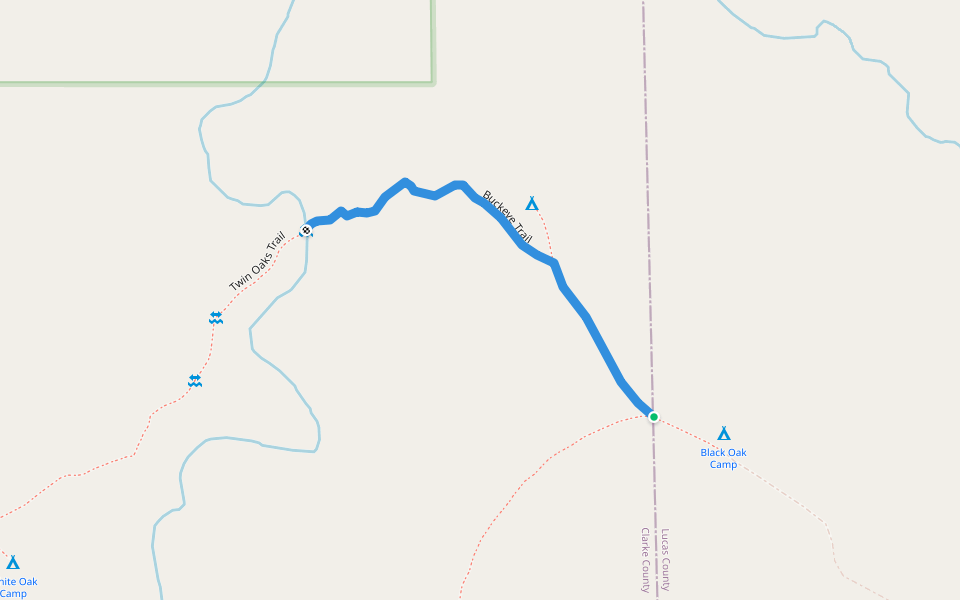 Buckeye Trail walking route map in Woodburn