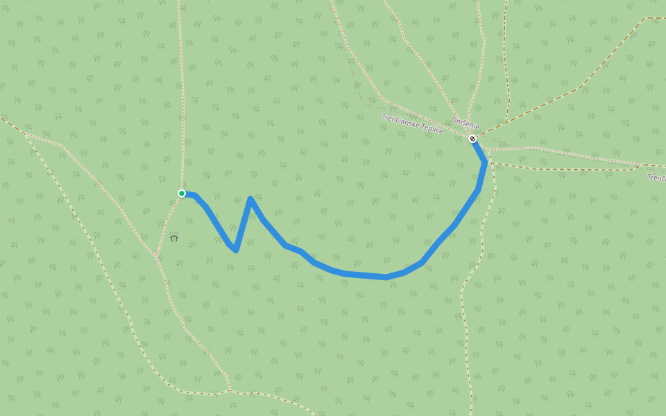 Z Malého Klepáčado sedla pod Klepáčom walking route map in Trenčianske Teplice