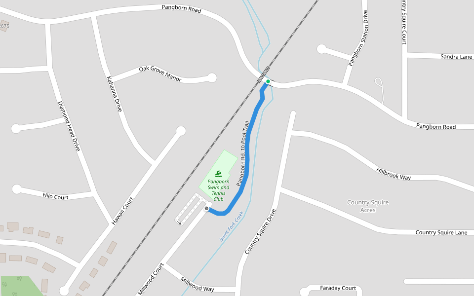Pangborn Rd. to Pool Trail walking route map in Decatur