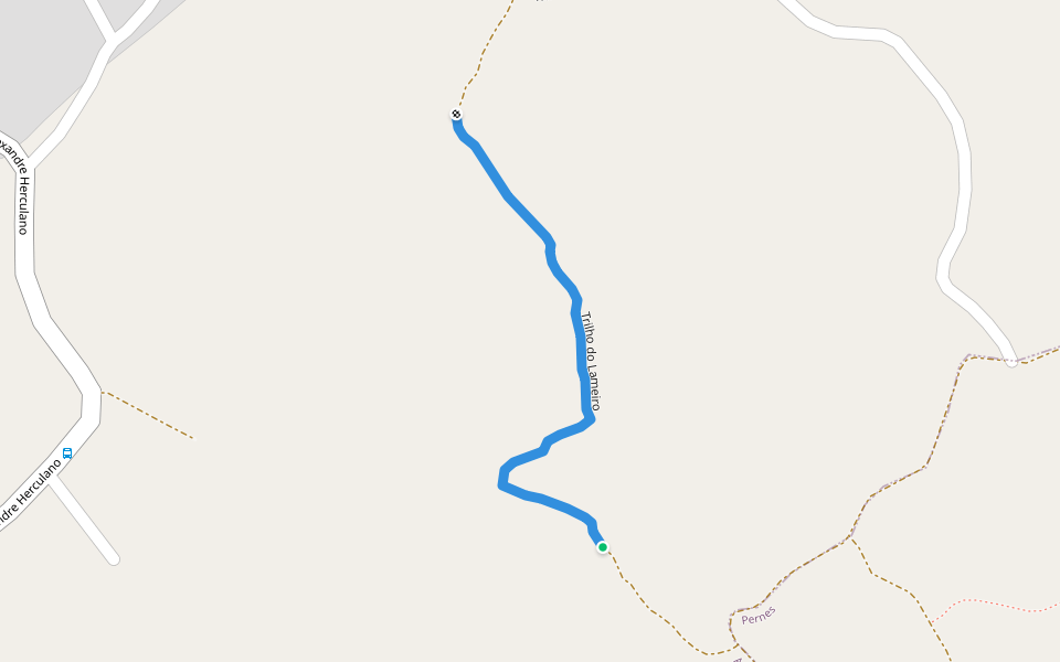 Trilho do Lameiro walking route map in Pernes