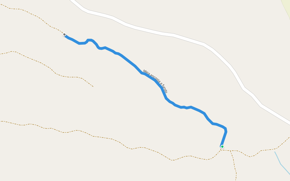 Meia encosta a fundo walking route map in Pernes