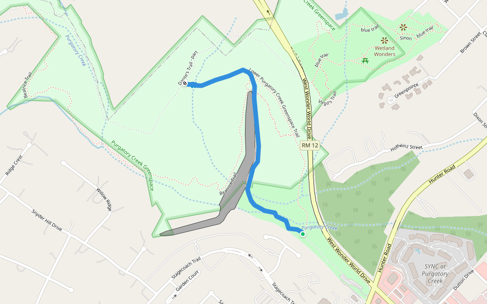 Lower Purgatory Creek Greenspace Trail