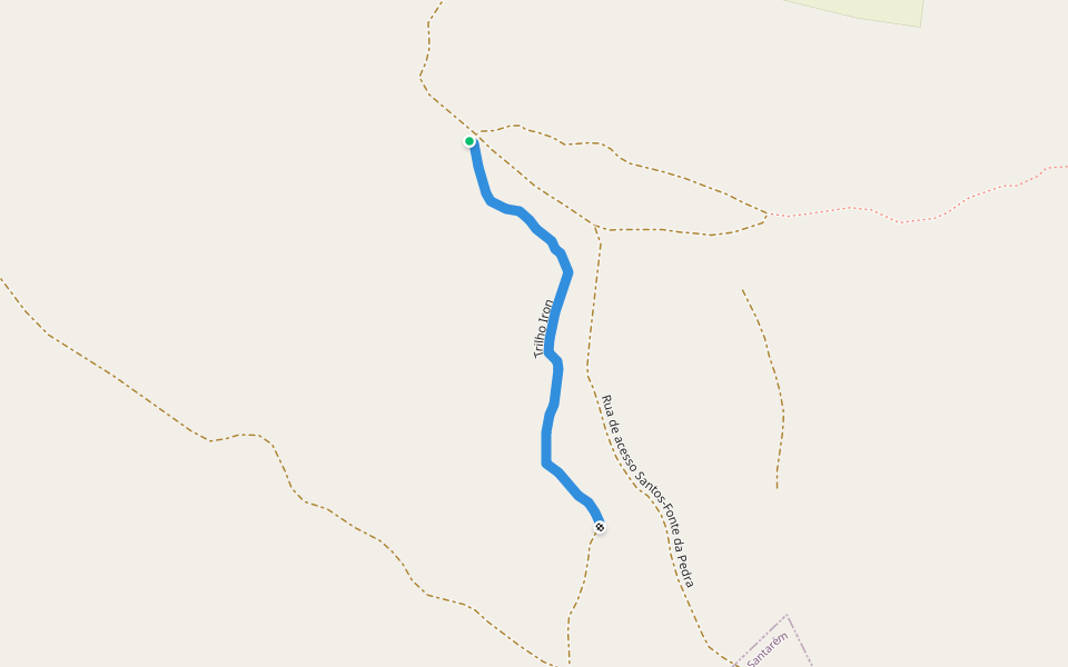 Trilho Iron walking route map in Tremês