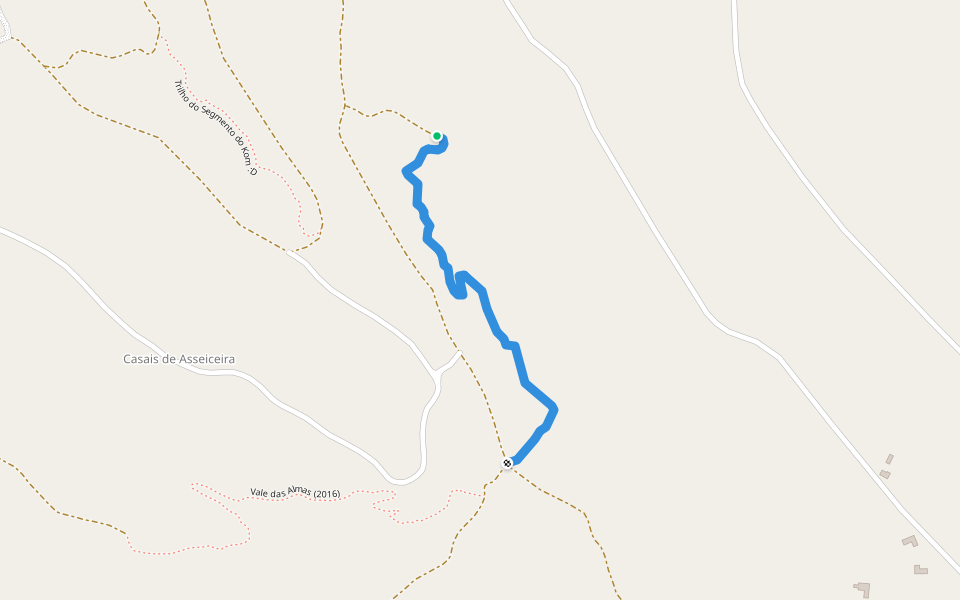 Trilho do Loureiro walking route map in Achete