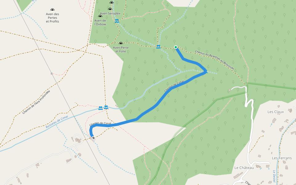 Chemin de Cimaï walking route map in Évenos