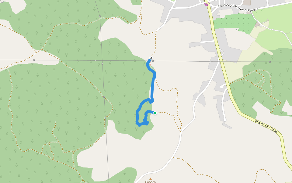 Trilho da Amazónia walking route map in Tremês