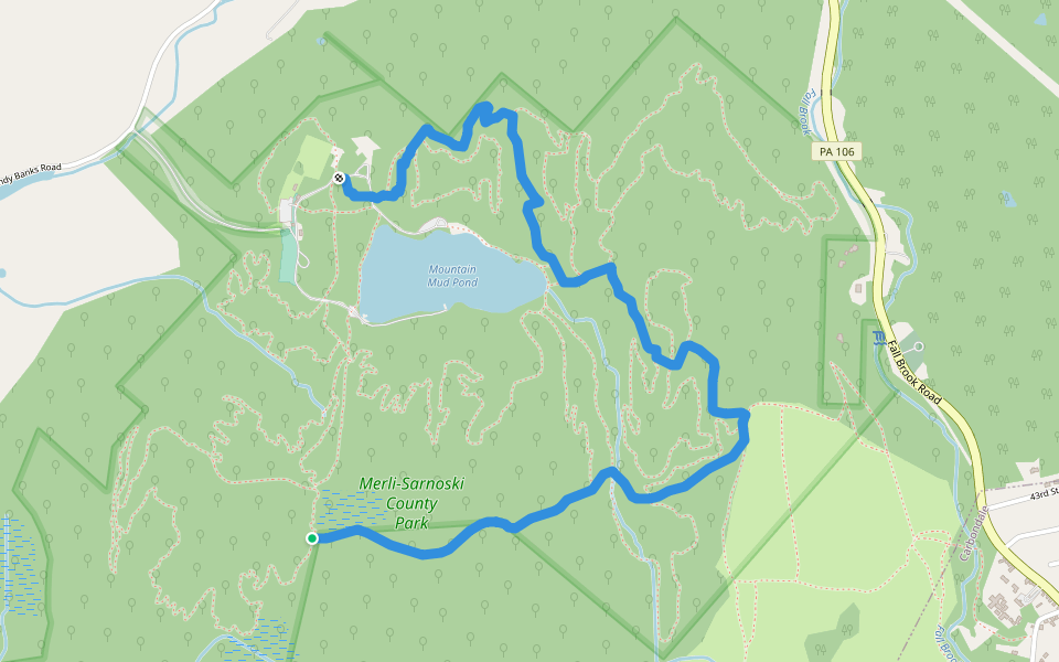 Boneyard walking route map in Jermyn