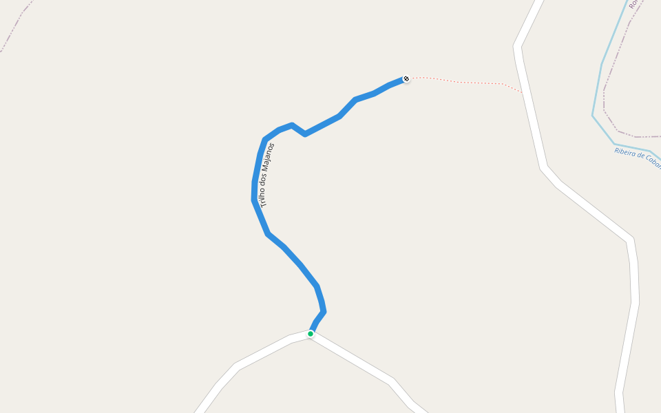 Trilho dos Majanos walking route map in Romeira