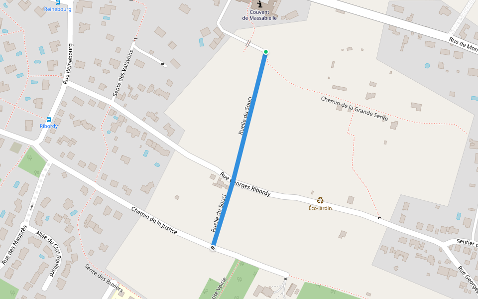 Ruelle du Souci walking route map in Saint-Prix