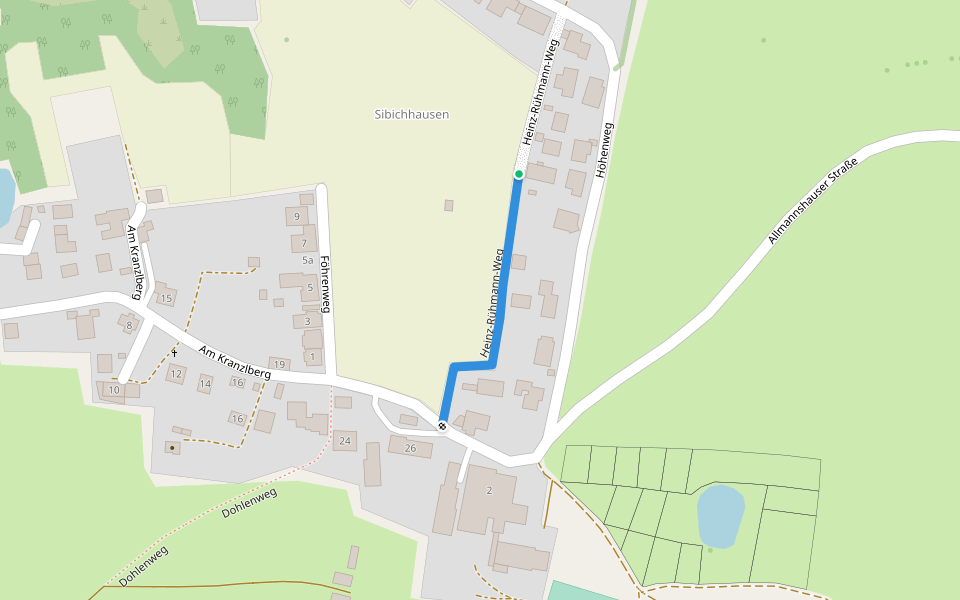 Heinz-Rühmann-Weg walking route map in Berg