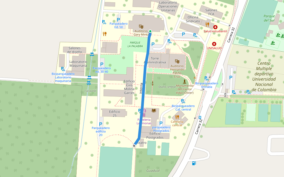 interna walking route map in Palmira