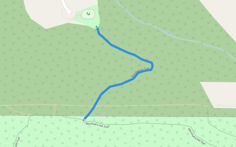 Ballybunion Trail walking route map in Newcastle