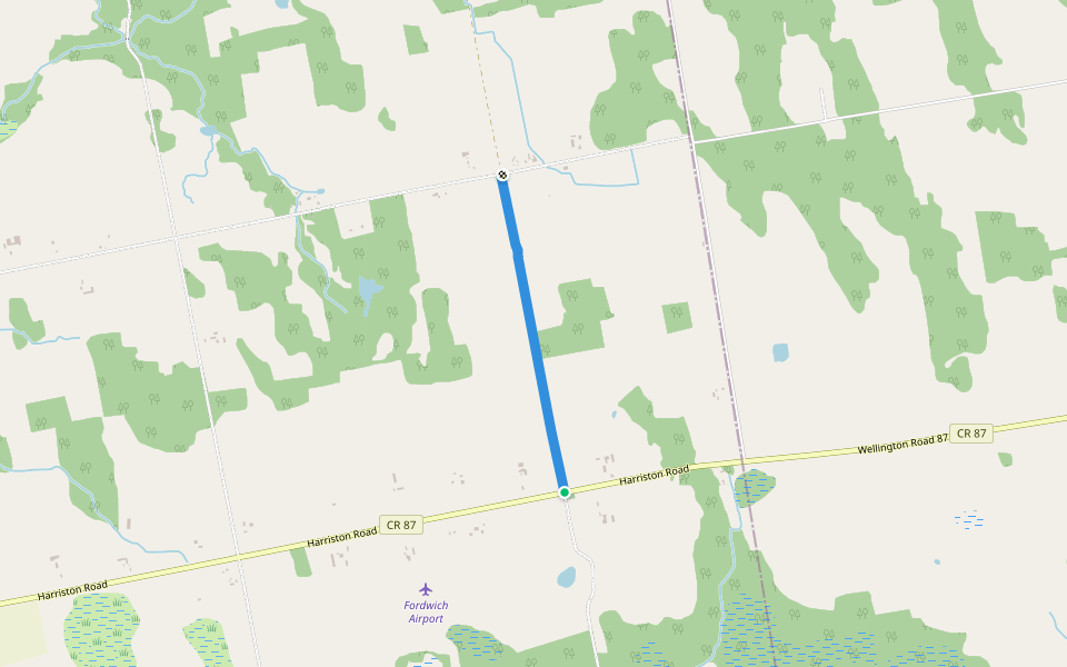 Mud Lake Line North walking route map in Gorrie