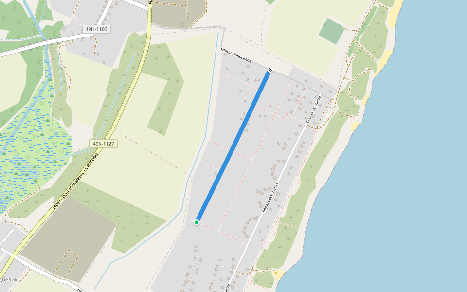 Преображенская улица walking route map in Peschanoe