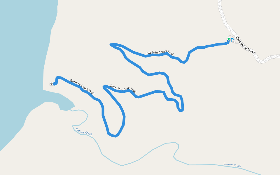 Guthrie Creek Trail walking route map in Ferndale