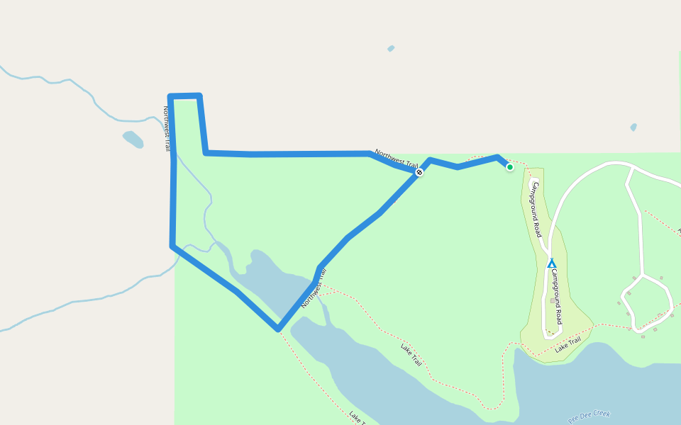 Northwest Trail walking route map in Drakesville