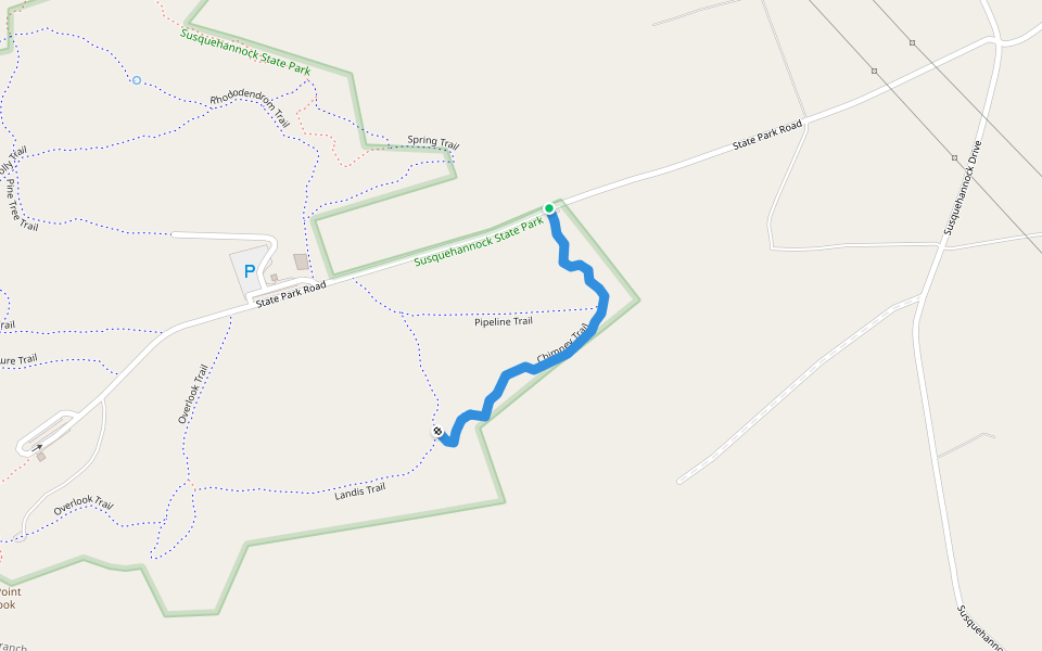 Chimney Trail walking route map in Drumore