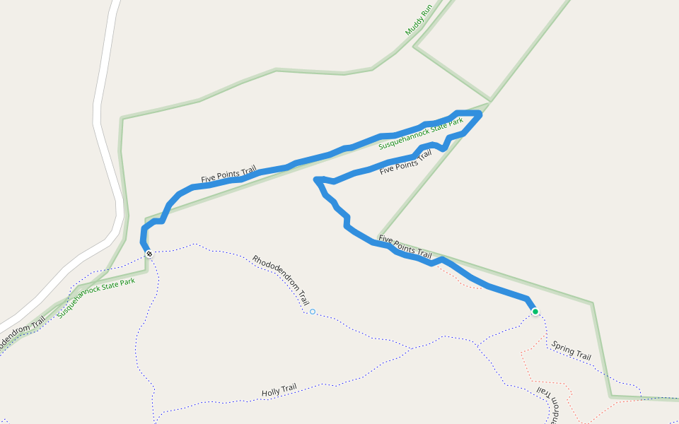 Five Points Trail walking route map in Drumore
