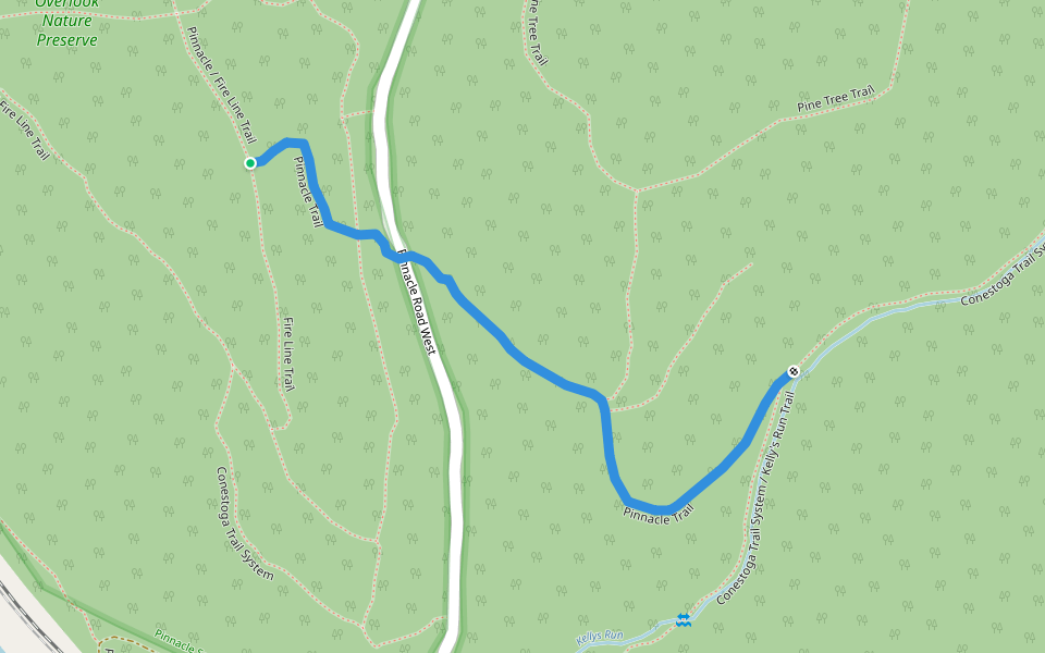 Pinnacle Trail walking route map in Holtwood