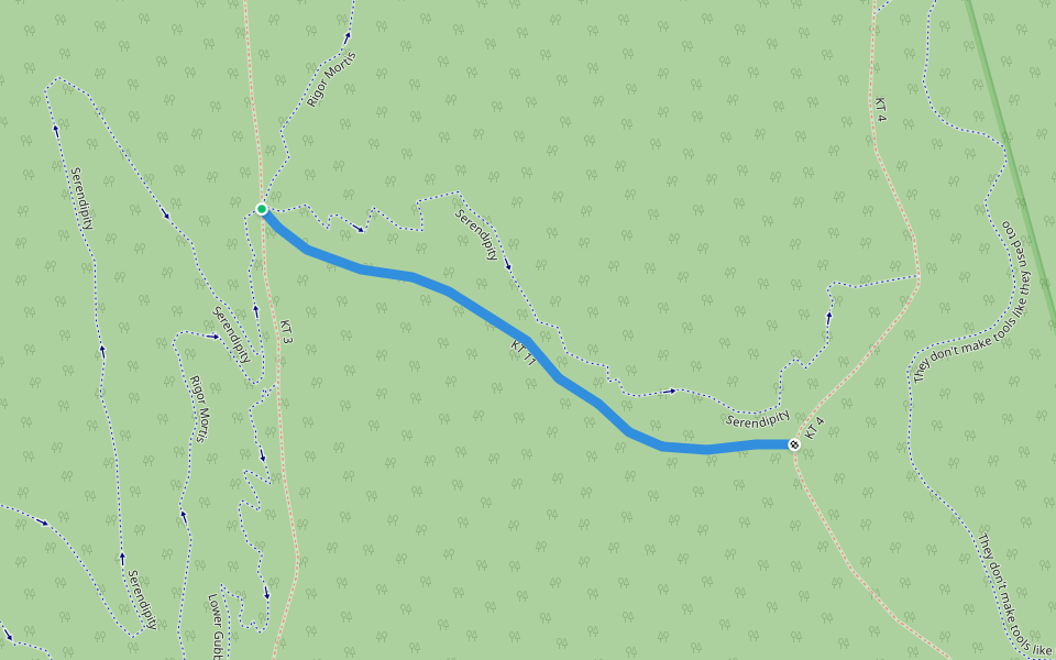 KT 11 walking route map in Stony Rise
