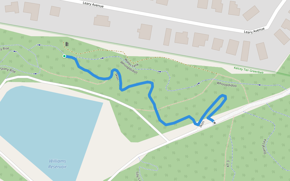 Ikon walking route map in Stony Rise