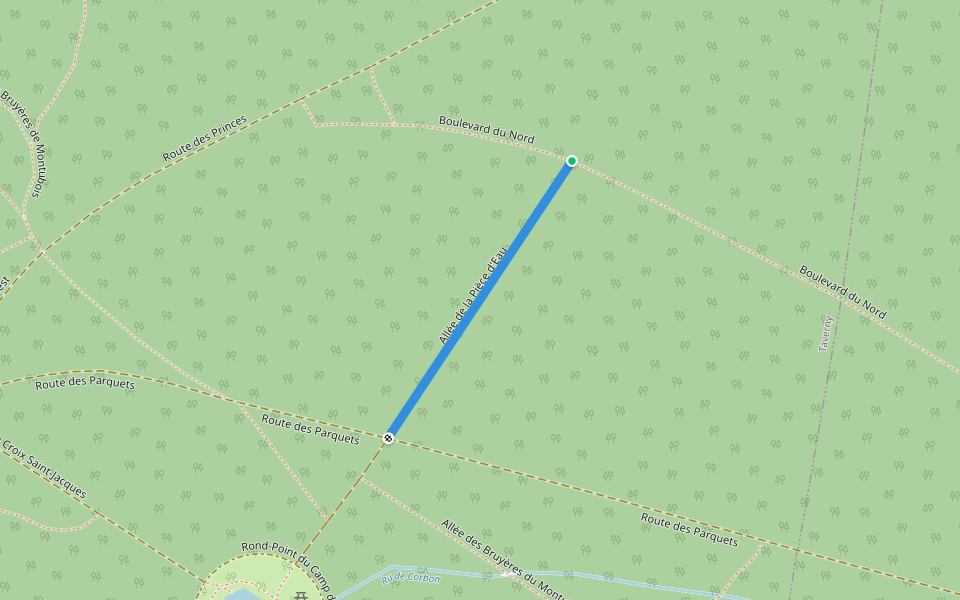 Allée de la Pièce d'Eau walking route map in Taverny