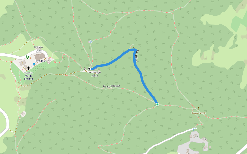Po Jarčevi walking route map in Pševo
