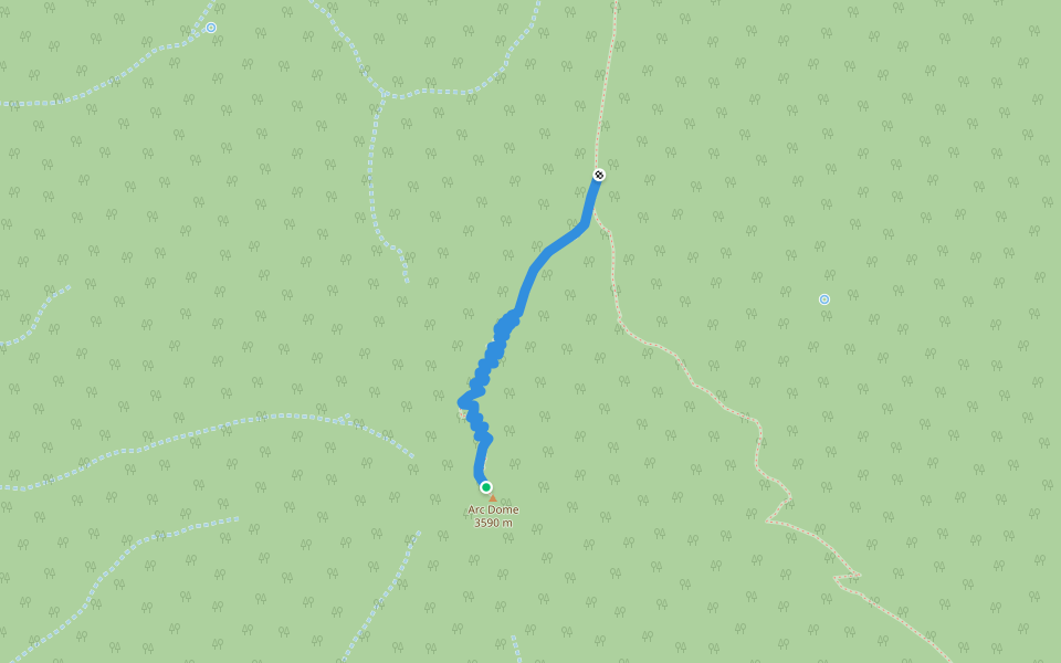 Arc Dome Summit Trail walking route map in Round Mountain