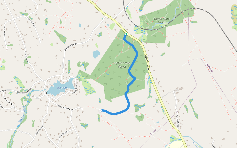 Magenta Trail walking route map in Upton