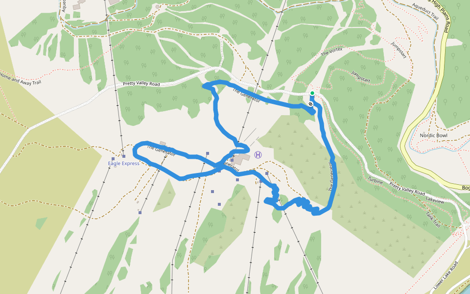 The Generator walking route map in Falls Creek