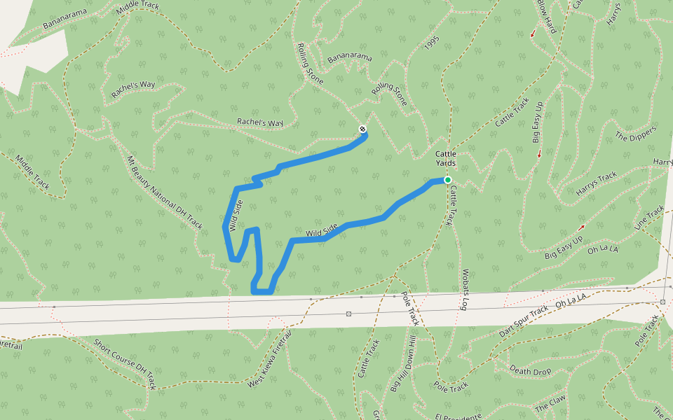 Wild Side walking route map in Mount Beauty