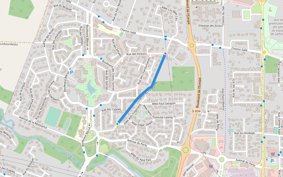 Long Bridge Road Walking and Running Lons, NouvelleAquitaine Pacer