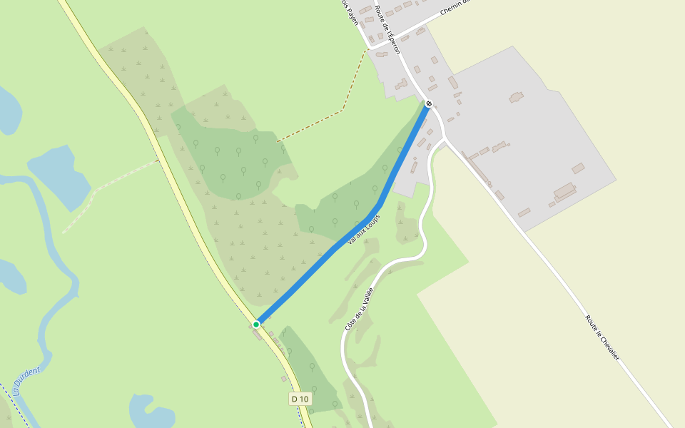 Val aux Loups walking route map in Paluel