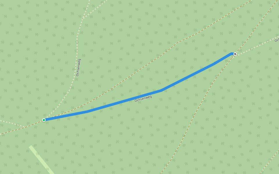 Ochsenweg walking route map in Tuft