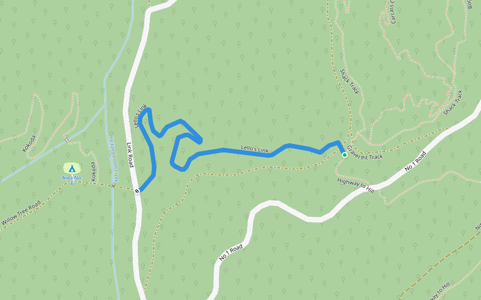 Lello's Link walking route map in Stanley