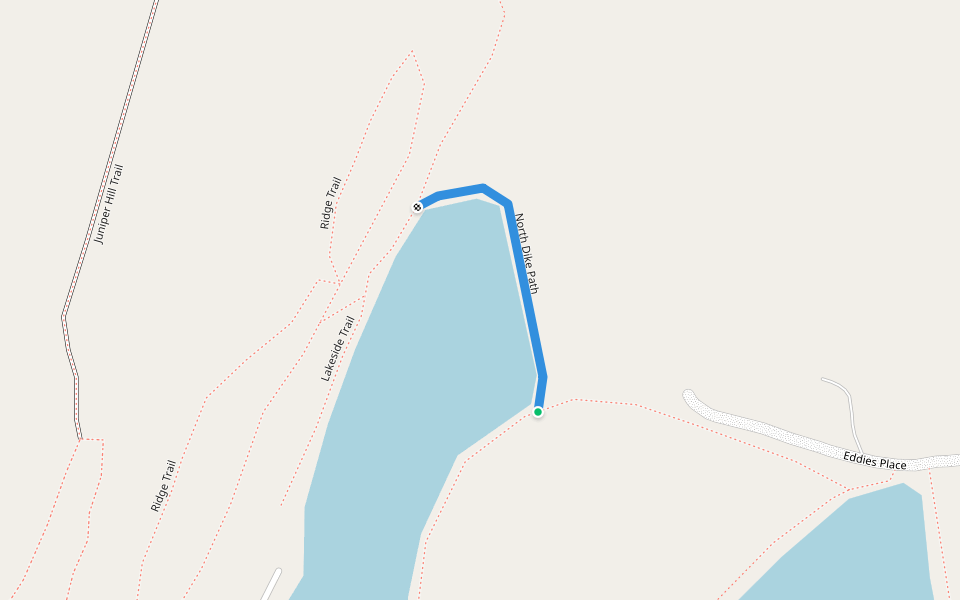 North Dike Path walking route map in Windsor