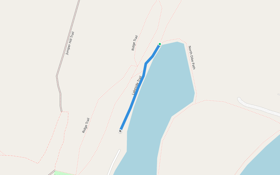 Lakeside Trail walking route map in Windsor