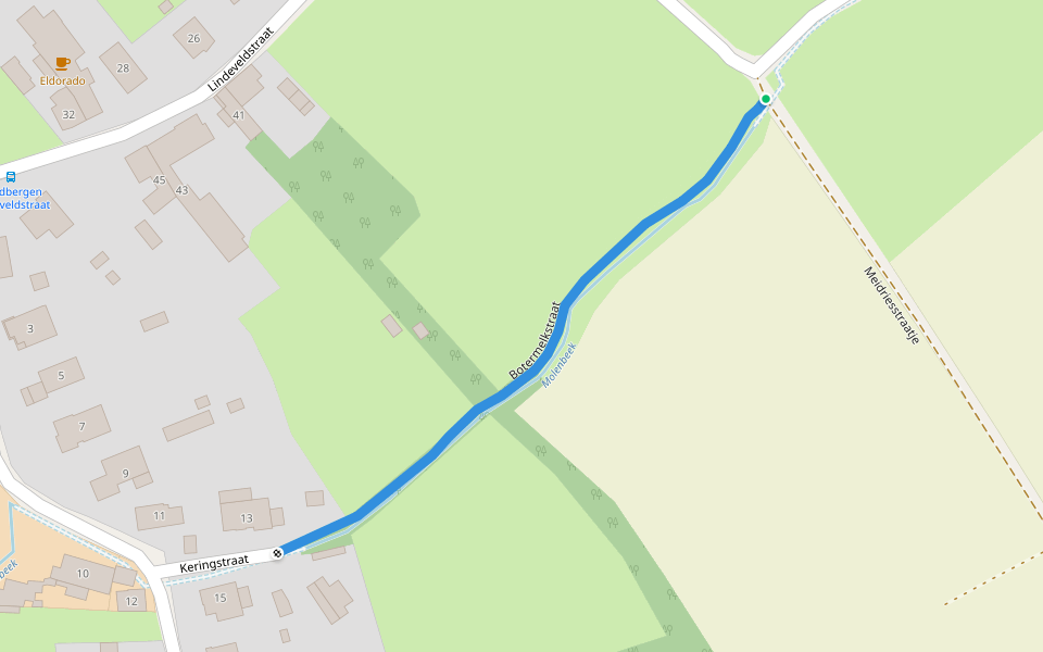 Botermelkstraat walking route map in Geraardsbergen