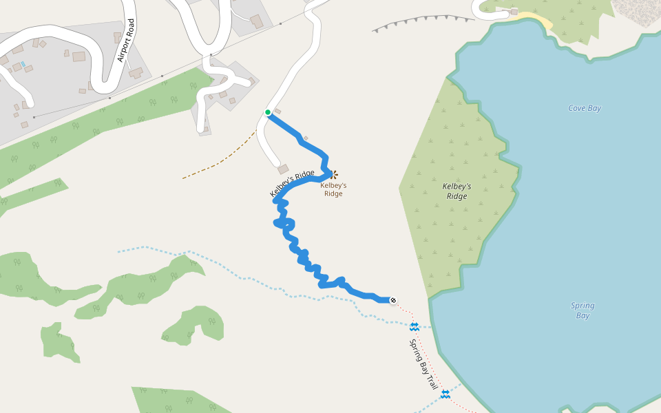 Kelbey's Ridge walking route map in Zions Hill