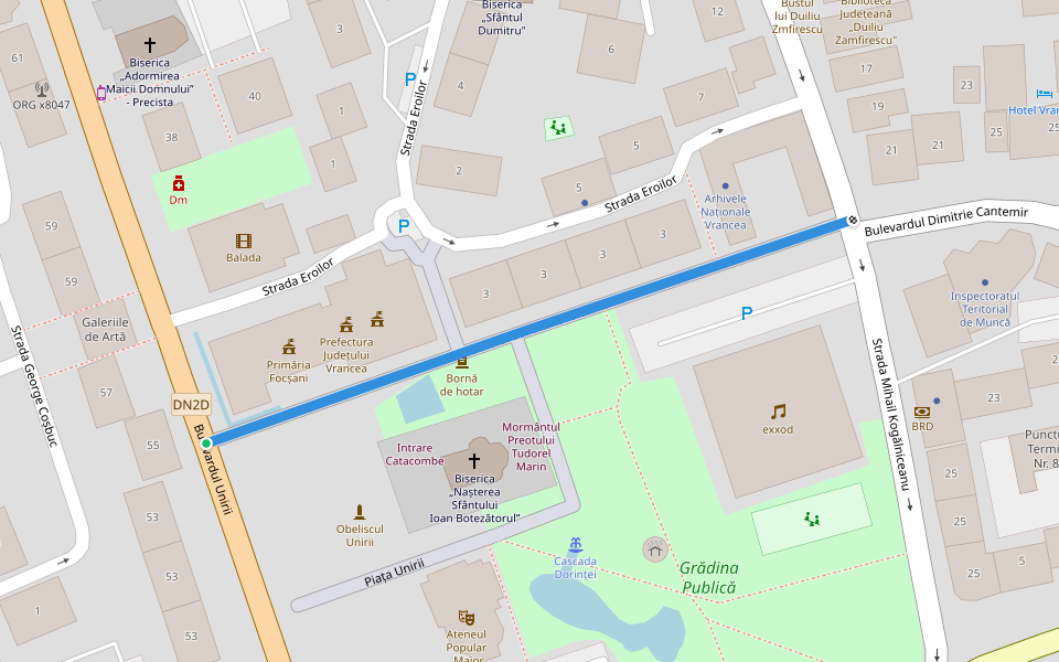 Bulevardul Dimitrie Cantemir walking route map in Lepșa