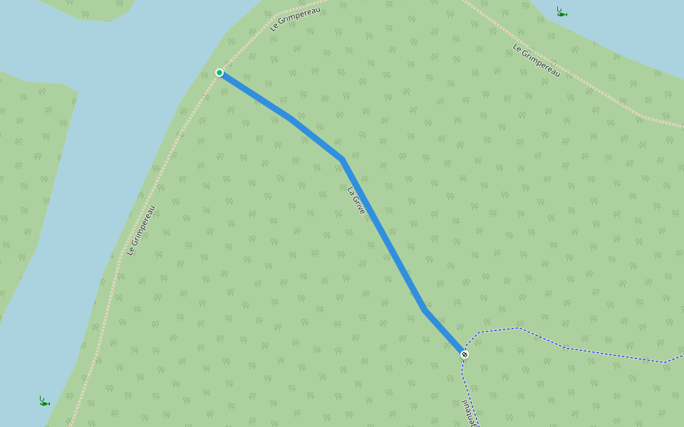 La Grive walking route map in Saint-André-d'Argenteuil