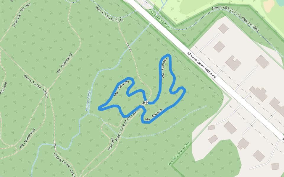 VM - Blainville walking route map in Mirabel