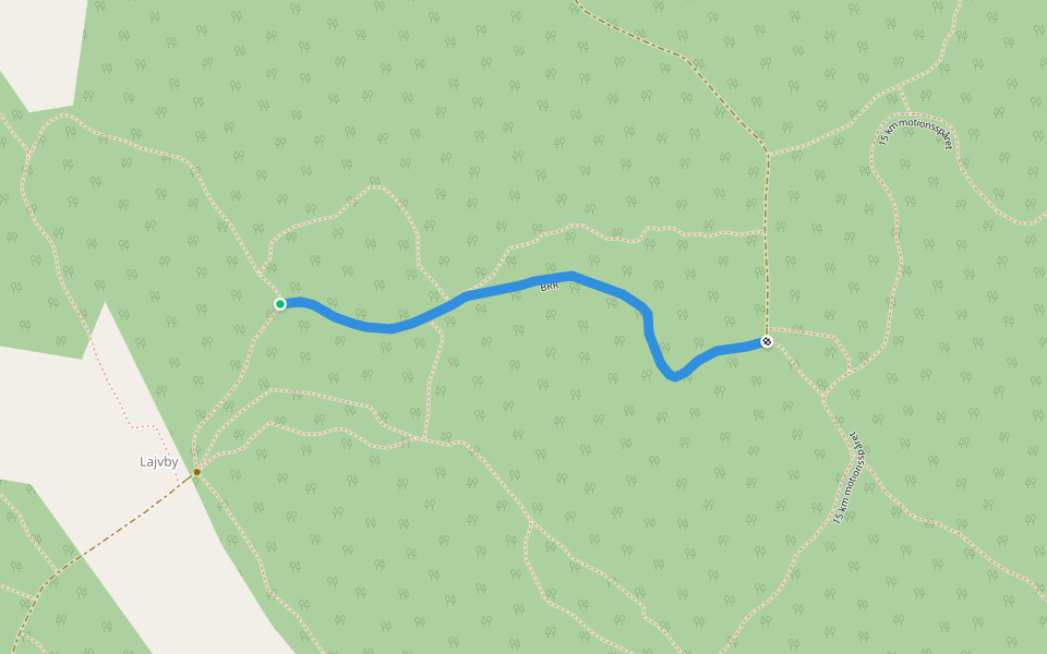 BRR walking route map in Västerås